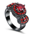 Beautiful Red Crystal Ring - Size 6