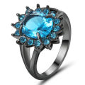 Beautiful Blue Crystal Ring - Size 9