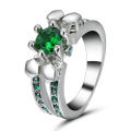 Beautiful Green Crystal Ring - Size 6