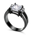 Beautiful White Zircon Crystal Ring - Size 5 1/2