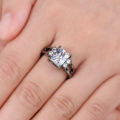 Beautiful White Zircon Crystal Ring - Size 5 1/2