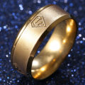 Men's Stainless Steel Fashion Ring (Color - Gold) - Size  6