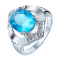 Gorgeous Blue Crystal Ring - Size 8