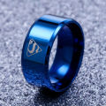 Superman Fans - Blue Stainless Steel Superman Ring - Size 14