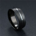 Men's Black Stainless Steel Fashion Ring