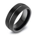 Men's Black Stainless Steel Fashion Ring