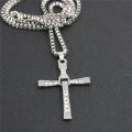 Fast & Furious Cross Pendant Necklace (Silver Plated)