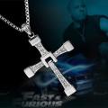 Fast and Furious Cross Pendant Necklace (Silver Plated)