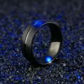 Elegant Men's Black Stainless Steel Fashion Ring - Size  5 3/4