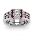 Beautiful Red Crystal Fashion Ring - Size 9