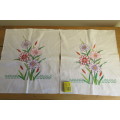 Two hand embroidered cloths