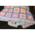 Crochet blanket - granny squares - 115 x 175cm