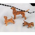 Dog  ornaments - metal - 5,4, and 3 cm