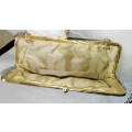 Evening bag - clutch - tapestry like fabric with gold chain