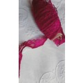 Pink purple stretch lace, synthetic 2.5cm wide, 3 m long