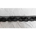 Black synthetic lace 2cm wide, 3m long
