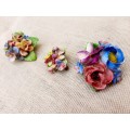 Bone china flower brooches x 3 - chipped