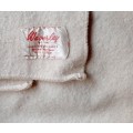 Waverley pure wool blanket - thick, heavy, off white - 180 x 225cm