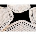 Set of 4 small white crochet mats / doilies - 16cm diameter