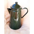 Enamel coffee pot - green - 27cm