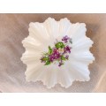 Sutherland English Bone china pin dish - Devon Violets - 14cm x 14cm