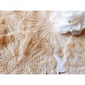 Set of 5 sand/ beige dolies - acrylic yarn - 25cm