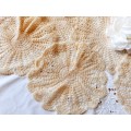 Set of 5 sand/ beige dolies - acrylic yarn - 25cm