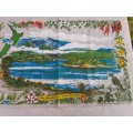 Linen tea towel - souvenir of New Zealand - 80 x 46cm