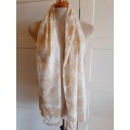 Elegant silk scarf - 160cm x 35 cm long - good condition