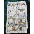 Linen tea towel - 2012 calendar  - 72 x 46cm