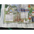 Linen tea towel - 2012 calendar  - 72 x 46cm