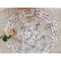 Grey and pink doily  52cm