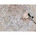 Grey and pink doily  52cm