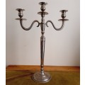 Heavy metal candelabra/candlestick holder - 46cm h 32 cm w