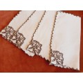 Set of 4 Madeira embroidery napkins 23 x 23cm