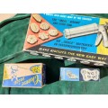 lot of retro kitchenalia - biscuit gun, cheese mice and cream horn molds