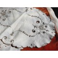 2 oval embroidered doilies  - 50cm - small marks