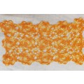 Orange crochet doily mat 26 x 51 cm