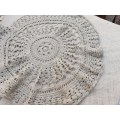 2 grey crocheted doilies - large - 40cm