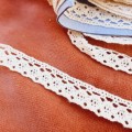 Cotton lace trim - 1.5 cm wide -  natural cotton colour - price per metre