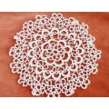 Tatted (tatting) doilie - pale pink 17cm