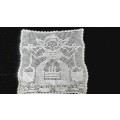 Small filet crochet square - milkmaid motif 22 x 22cm