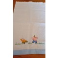 Vintage guest towel - 54 x 35 cm with cross stitch Chinese motif