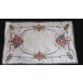 Cross stitch cotton tray cloth -  51 x 29 cm