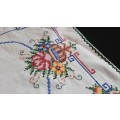 Cross stitch cotton tray cloth -  51 x 29 cm