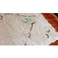 Cotton embroidered tray cloth - 46 x 32 cm