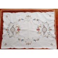 Large,  cotton cross stitch tray cloth - 56 x 36 cm