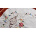 Large,  cotton cross stitch tray cloth - 56 x 36 cm