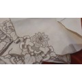 Set of 6 linen napkins 40 x 40cm - grey embroidery