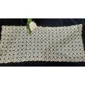 Crochet runner - ecru colour-  74 x 34 cm